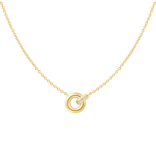  Voque Maven - Link necklaces - Silver / 14kt GP - Crystal - 45cm